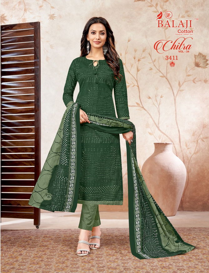 Chitra Vol 34 By Balaji Cotton Printed Dress Material Wholesale Shop In Surat
